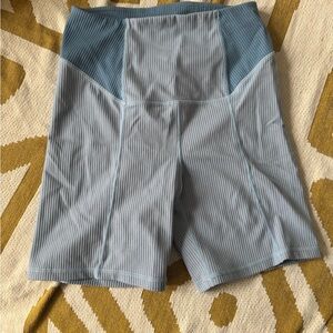 For Love And Lemons Gray Striped Bike Shorts